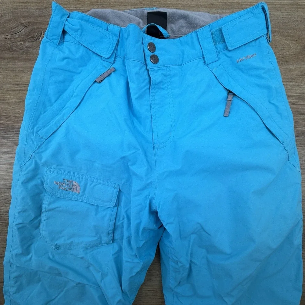 North Face Hyvent Snow Pants Girls XL‎ Blue Insulated Ski Loose Outdoor Sport - Picture 2 of 8